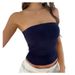 Women's Y2K Sexy Solid Color Backless Knitted Bandeau Top Cross Border Wholesale 2025 Spring Summer New Arrivals European American Style_ecoleips.com