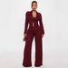 Tie-Front Blouse & Relaxed Pants Set - Trendy Polyester Two-Piece Outfit With Long Sleeves, Streetwear Elegance_ecoleips.com