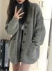K Soft And Tender New Loose Cardigan For Women; Casual Knit Sweater; Lazy Style Pullover_ecoleips.com