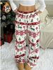 Women's Plaid Print Casual Wide-Leg Pants With Tie Waist - Soft Polyester Fabric, Comfortable & Stylish For Autumn & Winter_ecoleips.com
