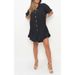2025 New European And American Style Summer Solid Color Loose Collared Single-Breasted Ruffle Sleeve Irregular Shirt_ecoleips.com