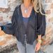 Women's Loose Batwing Sleeve Shawl Cardigan Embroidered Lace Top Spring Summer New Russian American Export Style_ecoleips.com