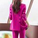 Women's Slim-Fit Tailored Blazer Long Sleeve Jacket Back Slit Casual Office Wear Street Chic Spring Fall_ecoleips.com
