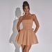 Spot European and American foreign trade 2025 women's wear tube top sexy fashion slim mesh dress backless dress_ecoleips.com