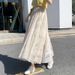 High Waist Lace Mesh Midi Skirt Women's Casual Mid Length Slimming Fairy Like Spring Summer Style Versatile_ecoleips.com