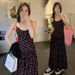 Autumn New Korean Fashion Printed Strap Cardigan 2-Piece Set Maternity Dress_ecoleips.com