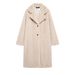 Women's Oversized Blazer Coat With Faux Fur Collar Longline Trench Coat Streetwear Fashion Outerwear_ecoleips.com