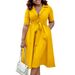 Elegant Tie-Waist Sleeveless Blazer Dress For Women - Plus Size A-Line Midi Dress With Notch Lapel, Summer Office & Casual Wear_ecoleips.com