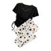 Women's Clothing Summer Polka Dot Narrow Version Wide Leg Pants Suit Fashionable Slim Fit Slim Beaded V Neck Drawstring Short T Shirt Two Piece Suit_ecoleips.com