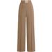 Women's Clothing Summer High Waist Commuting Slim Drape Versatile Casual Wide Leg Trousers Loose Business Women_ecoleips.com