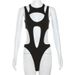 Women's Slim Fit Jumpsuit Hollow out Patchwork Fashion Sexy Hot Girl 2025 Solid Color Wholesale Summer_ecoleips.com
