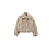 Korean Oversized Faux Fur Coat With Lapel Collar – One-Size Grey Winter Jacket, Trendy Streetwear_ecoleips.com