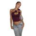 European And American Style 2025 Summer New Women's Clothing, Unique Floral Decoration, Solid Color, Slim-fit, Sexy,_ecoleips.com