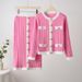 French Elegance Knitted Cardigan & Skirt Set For Women – Chic Autumn Two-Piece Outfit With Flowy Skirt & Soft Cardigan_ecoleips.com