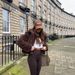 Faux Fur Coat Women’s Short Jacket – Vegan Eco-Friendly Collared Coat, Brown, S/M/L_ecoleips.com