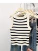 Striped Knit Vest Women 2026 Summer New Style, Designed For Layering Or Wearing Alone, Unique Design, Sleeveless Top_ecoleips.com