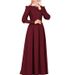 dress slim fit long sleeved decorative button retro ethnic style dress _ecoleips.com
