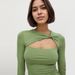 Voya Women's Instagram Trendy T-shirt 2026 Spring/Summer New Collection Hollow Out Two Piece Slimming And Slimming Top_ecoleips.com