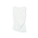 Women's Pleated Asymmetric Boat Neck Sleeveless Top, Casual Chic T-Shirt For Summer Comfortable Sleeveless Cut_ecoleips.com