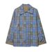 Reversible Plaid Jacket – Convertible Scarf-Collar Coat With Double-Breasted Closure_ecoleips.com