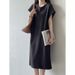 Japan And Korea Casual Summer Large Size Flying Sleeve Dress French Anti-light Loose Niche Medium And Long T-shirt Skirt Women_ecoleips.com