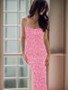 Verve Women's 2025TK Summer Floral Spaghetti Strap Maxi Sexy Bodycon Backless Slip Dress_ecoleips.com