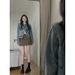 American Hip-hop High Street Retro Denim Short Jacket For Women, Spring And Autumn, Stylish, Age-reducing, Casual,_ecoleips.com