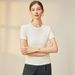 Wool Women's Design Top Women's Basic Crew Neck T-shirt Women_ecoleips.com