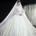 French-Style Long Sleeve Wedding Dress – Elegant Starry Sky Court Gown With Dreamy Silhouette_ecoleips.com