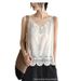 Bohemian Style Hollow-out Cotton-linen Camisole, New Summer Model, Loose Fit, Embroidered Lace V-neck Women's Tank Top_ecoleips.com