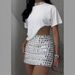 2025 New Women's Fashion Casual Set With Emed Short Sleeve Top And Skirt_ecoleips.com