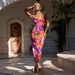 Summer Floral Print Women's Dress Style High End Maxi Suspender French Vacation Style Best Selling_ecoleips.com