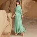Women's Clothing Solid Color Elegant Swing V Neck Dress_ecoleips.com