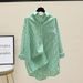 Women's Clothing Vertical Striped Shirt Korean-Inspired Asymmetrical Striped Shirt – Long Sleeve Casual Blouse With Front Pocket (5 Colors, S-XL)_ecoleips.com