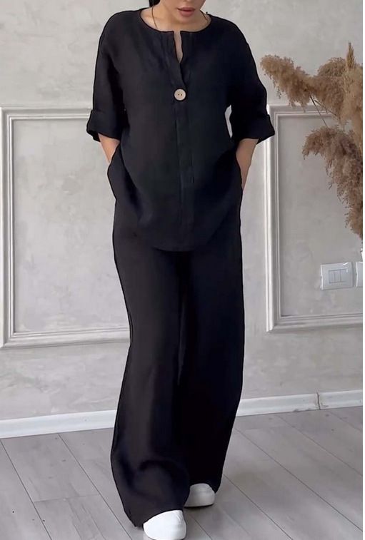 Women's Clothing Women's Solid Color Cotton Linen Casual Suit Pants Fashion Clothing For Formal & Casual For Women_ecoleips.com