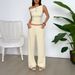 Diyun European And American Style Sports Simple Sleeveless Vest Solid Color Long Pants Set Women's Clothing 2025 Spring_ecoleips.com