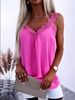 2025 Cross-Border Women's Clothing Spring/Summer Foreign Trade Casual Lace Patchwork Camisole Top_ecoleips.com