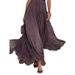 Summer New Women's V Neck Slim Waist Ruffle Dress Elegant Style Purple American Clothing_ecoleips.com