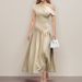 Spring New Women's Elegant Long Dress High Waisted Solid Color American Style Fashionable Clothing_ecoleips.com