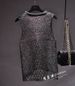 Women's Sequin Mesh Hollow-Out Tank Top – Glittery Sleeveless Shimmer Blouse For Party & Night Out (Khaki Gold/Black Silver, One Size)_ecoleips.com