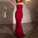 Women's Strapless Slim Fitting Bodycon Dress Ribbon Detail Elegant European American Style Party Dress_ecoleips.com