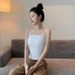 Summer New Pure Cotton Off-Shoulder Vest Camisole For Women Slim Fit Inner Wear Short Tube Top Sleeveless Base Layer_ecoleips.com