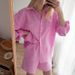 Summer Fashion Women's Cotton Linen Shirt And Shorts Set Two Piece Set_ecoleips.com