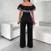 Women's Clothing Temperament Jumpsuit Fashionable Wide Leg Pants_ecoleips.com