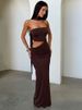 Mozision Halter Neck Strapless Sexy Maxi Dress Women Summer Elegant Off-shoulder Ruched Cutout Bodycon Party Long Dresses_ecoleips.com