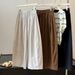 Korean Style Wide Leg Pants for Women Elastic High Waist Loose Fit Slimming Eight Point Casual Summer Style Petite_ecoleips.com