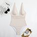 Women's Clothing One Piece Swimsuit Printed Soft Pack Bikini Triangle Striped Sexy Vacation Suit For All Seasons_ecoleips.com