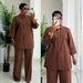 Plus Size Women's African Print Shirt And Wide Leg Pants Set 2024 Summer Loose Fit Two Piece Outfit_ecoleips.com