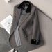2025 Fall/Winter New Loose-Fit Blazer With Stylish Design, Slimming Gray Women's Suit Jacket_ecoleips.com