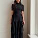 Women's Clothing Summer Style Round Neck Short Sleeve Multi Layer Cake Dress For Women For Formal & Casual For Women_ecoleips.com